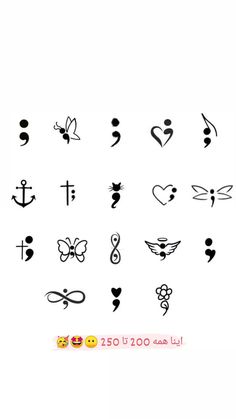 an image of some tattoos on the back of a cell phone, with hearts and arrows