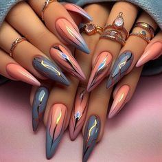 See more ideas about birthday nails, nails, classy Crystal Placement, Stilleto Nails Designs