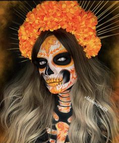 Crazy Halloween Makeup, Sugar Skull Artwork, Mexican Heritage, The Day Of The Dead