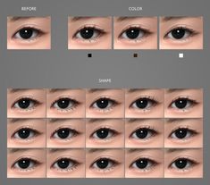 the different types of eyes and how they are used to make them look like they're