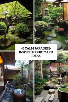 japanese inspired courtyard and garden ideas