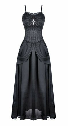 Cute Gothic Dresses, Gothic Dress Elegant Long, Goth Aesthetic Dress, Romantic Gothic Outfits, Alt Valentines Outfit, Black Corset Dresses, Vampire Dress Aesthetic, Gothic Nightgown, Gothic Clothes Aesthetic