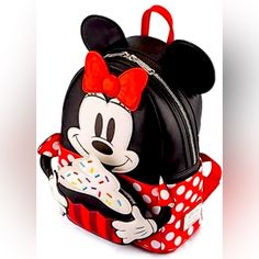 Questions? Leave A Comment Below! Black Minnie Mouse Bag For Back To School, Minnie Mouse Backpack For Disney Fan Events, Red Minnie Mouse Standard Backpack, Cute Mickey Mouse Standard Backpack, Red Minnie Mouse Backpack For Disney Trips, Trendy Minnie Mouse Backpack For School, Casual Minnie Mouse Bag For Back To School, Casual Minnie Mouse Back To School Bag, Cute Red Backpack For Disney Trips