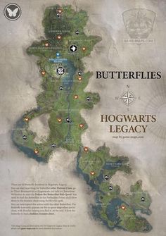 the map for hogwart's legacy, with all its locations on it