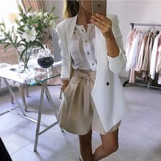 Style Inspiration Casual, Style Preppy, Preppy Casual, Work Wear Women, Trend Fashion, White Blazer, Fall Fashion Trends, White Fashion