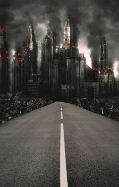 Dark Fantasy Photography, Post Apocalyptic City, Dystopian Aesthetic, Apocalypse Aesthetic, Apocalypse Art