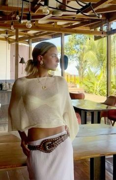 Skirt With Belt Outfit Aesthetic, Glamorous Beach Outfit, Maxi Skirt With Belt Outfits, Elevated Beach Outfits, Chunky Belt Outfits, Glasto Outfits, Hamptons Outfit Summer, Marrakech Outfit, Greece Fits