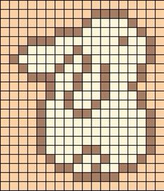 an image of a crossword pattern with brown and white squares on the bottom half