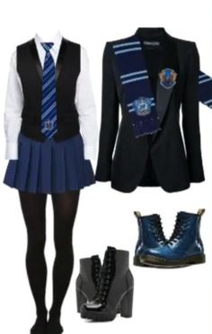 Harry Potter Girl Costume, Ravenclaw Uniform, Harry Potter Uniform, Dr Mundo, Ravenclaw Outfit, Harry Potter Dress