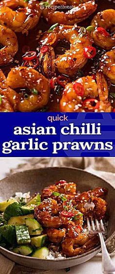 Sticky Asian Sauce, Chilli Garlic Prawns, Spicy Seafood, Prawn Dishes, Garlic Prawns, Prawn Recipes, Asian Sauce, Shrimp Dishes, Asian Cooking