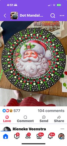 an image of santa clause on a plate with the caption do not mandal