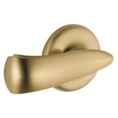 a brass door handle on a white background