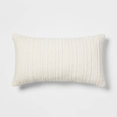 Oversized Textural Woven Lumbar Throw Pillow Cream - Threshold™: Indoor Rectangle Cushion for Sofa Cream Throw Pillow, Long Throw Pillows, Oversized Lumbar Pillow, Cream Throw Blanket, Oversized Throw Pillows, Sitting Arrangement, Neutral Throw, Neutral Throw Pillows, Cream Throw