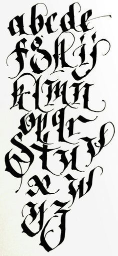 an old english type of calligraphy