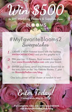 a flyer for my favorite blooms event