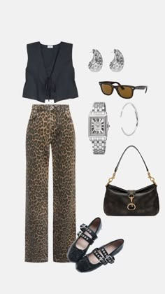 Cheetah Jeans Outfit, Thrift Inspo, Outfits Jeans