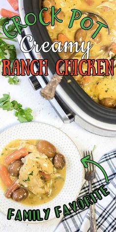 this crock pot creamy ranch chicken is an easy and delicious dinner