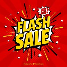 the flash sale poster with stars