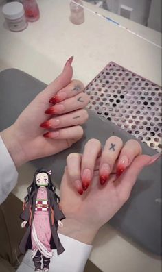 Bord Panda, Horror Nails, Milky Nails, Anime Nails, Goth Nails, Grunge Nails, Blush Nails, Pretty Gel Nails, Red Nail