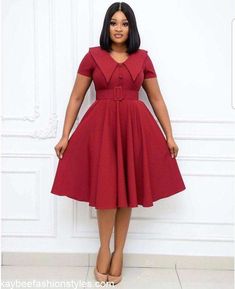 Best English Short Flare Gown Styles in 2022 and 2023 - Kaybee Fashion Styles High Neck Work Outfit, Office Gown Corporate, Office Wear Gown For Women, English Dress Style Women, Office Short Gown Styles, Ladies Dresses Classy, English Wears For Ladies Gown, Ladies Dress Design Classy