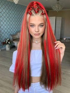 Hair Color Extensions Ideas, Glam Fashion Style, Edc Hair, Festival Hair Braids, Rave Braids, Fest Outfits, Glitter Hair