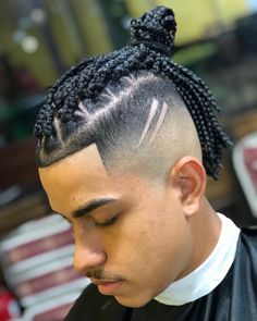 Ponytail Hairstyles For Men, Mens Ponytail Hairstyles, Bun Braids, Boys Haircut Styles, Braided Mohawk Hairstyles, Mohawk Hairstyles Men, Dreadlock Hairstyles For Men