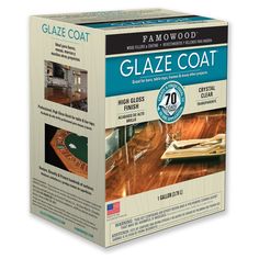 a package of wood flooring that is in a box with the label glaze coat on it