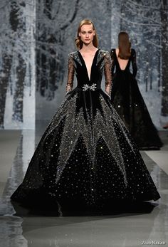 Ziad Nakad, Black Ball Gown, Wedding Dress With Pockets, Exclusive Dress, فستان سهرة, Couture Week, Black Gown, Couture Gowns, Fashion Black