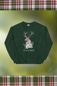 "Je suis prest" is the motto of Clan Fraser of Lovatt — the clan of Jamie Fraser in Diana Gabaldon's Outlander series. Paired with the clan symbol of the stag and white roses representing Scotland, this sweatshirt is the perfect gift for those with Scottish ancestry and sassenachs alike! Printed with low-impact Oeko-Tex™ certified ink. Je Suis Prest, Diana Gabaldon Outlander Series, Scottish Ancestry, Diana Gabaldon Outlander, Embellished Sweatshirts, Diana Gabaldon, Outlander Series, Jamie Fraser