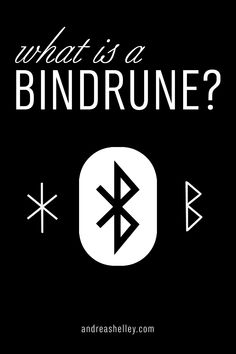 the words what is a bindrune? on a black background with white arrows