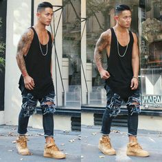 Guy Clothing, Streetwear Inspiration, Destroyed Denim, Dope Fashion, Destroyed Jeans, Future Fashion, Denim Design