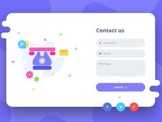 the landing page for contact us, which is designed to look like a computer screen