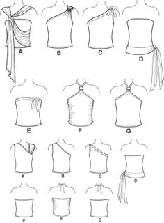 the instructions for how to tie an origami top with one shoulder and tied at the back