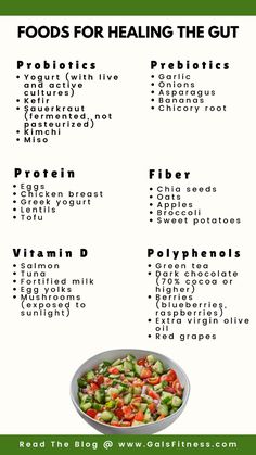 Explore the best foods for gut health and create perfect synbiotic meals for breakfast, lunch, and dinner! These foods improve digestion, reduce gut inflammation, and support overall gut health. Learn what to eat for better gut health and boost your digestive wellness. #GutHealth #GoodDigestiveFoods #FoodsForTheGut #GutHealthImprovement #FoodsToHelpGutInflammation #nutrition #probiotics #prebiotics #vitamind #healthyrecipes #healthydinner Foods For Gut Healing, What To Eat For Better Gut Health, Foods To Help Digestion, Good Probiotic Foods, Meal Ideas For Gut Health, Gut Friendly Diet, Gastrointestinal Diet, Gut Balance, Healthy Soft Food Diet