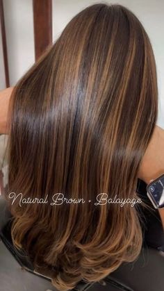 Highlights And Layers Brown Hair, Caramel Highlights, Honey Brown Hair, Brown Balayage, Honey Brown, Dyed Natural Hair, Hair Makeover, Hair Color For Black Hair, Natural Brown