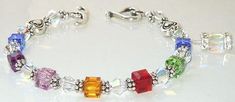 Idea Page - Swarovski Crystal Beads and Jewelry Components Beads Craft Jewelry, Jewelry Making Bracelet, Swarovski Necklace, Swarovski Crystal Beads, Birthstone Bracelets, Beaded Jewelry Patterns, Swarovski Jewelry