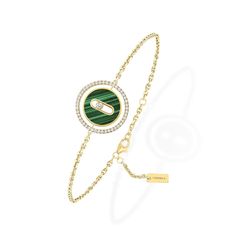 Lucky Move Armband KM Malachit, Gelbgold • Diamant • Malachit von Messika (11651-YG) Messika Jewelry, Dancing Diamond, Malachite Bracelet, Yellow Gold Wedding Ring, Celtic Jewelry, The Wisdom, Gemstone Engagement Rings