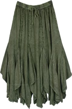 Camping Festival, Olive Green Skirt, Western Skirts, Fairy Skirt, Festival Skirts, Hippie Look, Trendy Skirts, Ruffled Skirt, Boho Skirts