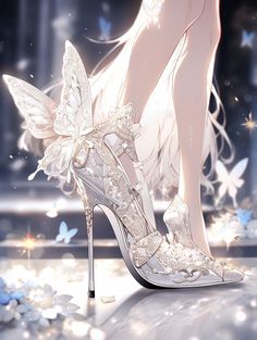 Graphic Painting, Shiny Shoes, Creative Shoes, Concept Clothing, Fairytale Dress