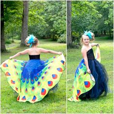 Peacock Costume Kids, Peacock Halloween Costume, Peacock Halloween, Peacock Tutu, Kids Halloween Costume, Peacock Costume, Costume Green, Pink Tutu Skirt, Fairy Halloween Costumes