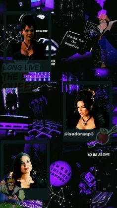 an image of a collage of people in the dark with purple lighting on them