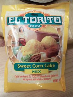 a bag of sweet corn cake mix