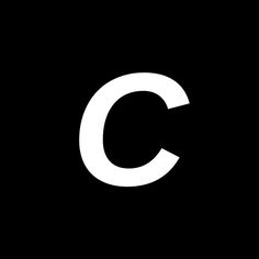 the letter c is shown in black and white