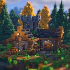 Minecraft Fantasy House, Minecraft Building Designs, Minecraft Small House, Minecraft Village, All Minecraft, Minecraft Medieval, Cute Minecraft Houses