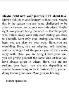 a page from the book maybe right now your journey isn't about love