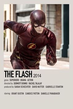 the flash is running in front of an advertisement for its upcoming show, the flash