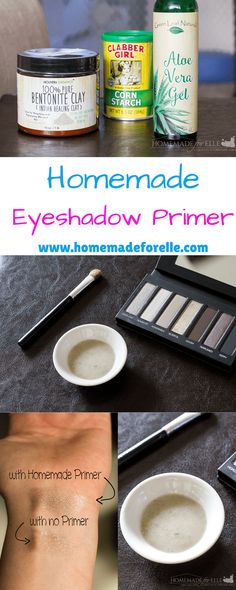 Homemade Eyeshadow Primer | homemadeforelle.com Homemade Eyeshadow, Homemade Primer, Diy Makeup Recipe, Make Up Diy, Eye Shadow Primer, Homemade Cosmetics, Diy Beauty Recipes