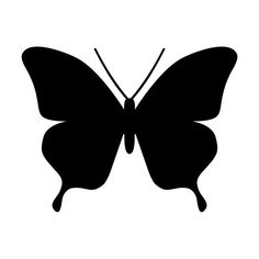 a black and white silhouette of a butterfly