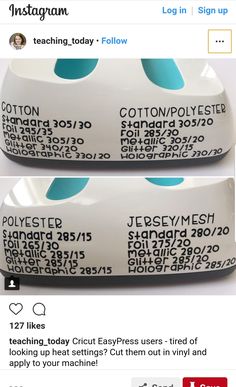 two white bowls with blue dots on them and the words cotton yogurt written in black