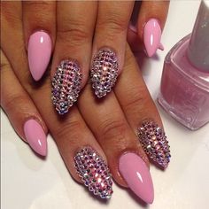 Tumblr Blog Nail Designs With Glitter, Quinceanera Nails, Her Nails, Colorful Nail Designs, Glam Nails, Nail Art Rhinestones